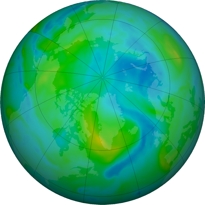 Arctic ozone map for 02 September 2023